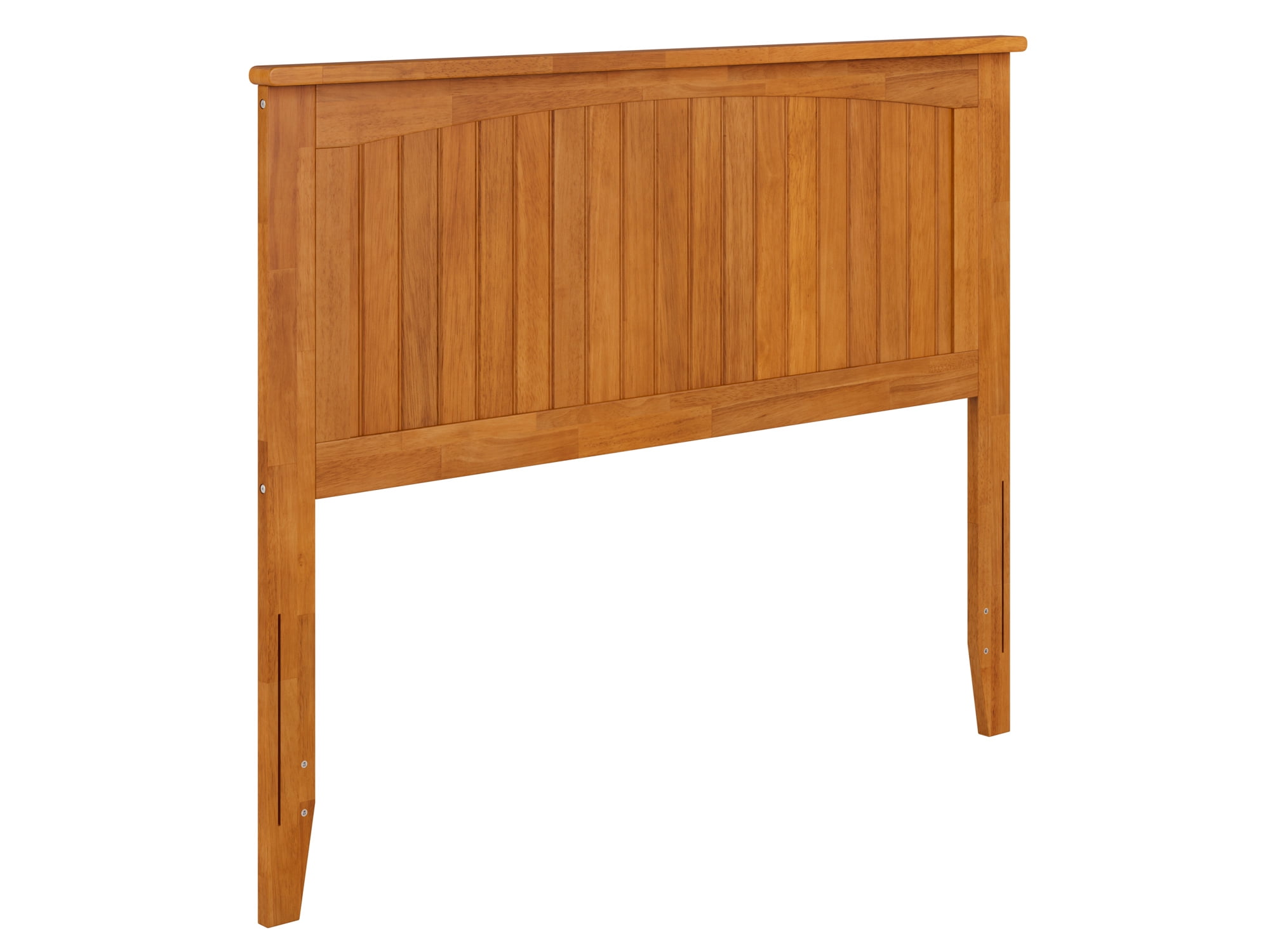 AFI Nantucket Full Solid Wood Panel Headboard with Attachable Charger, Light Toffee