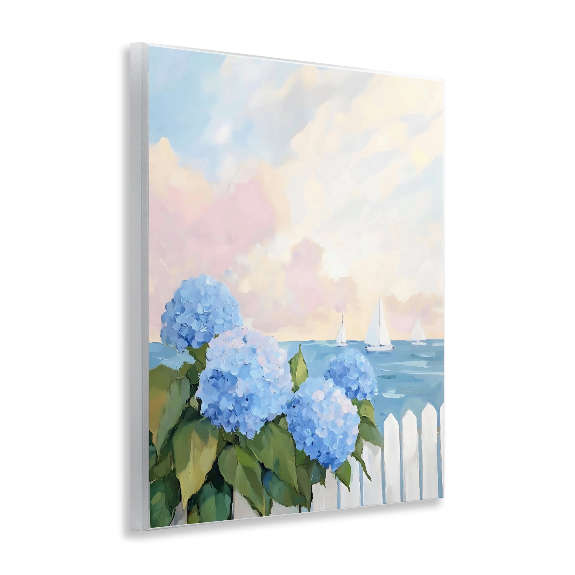 Stupell Industries Hydrangeas By The Sea Wall Plaque Art, design by Creative Studio