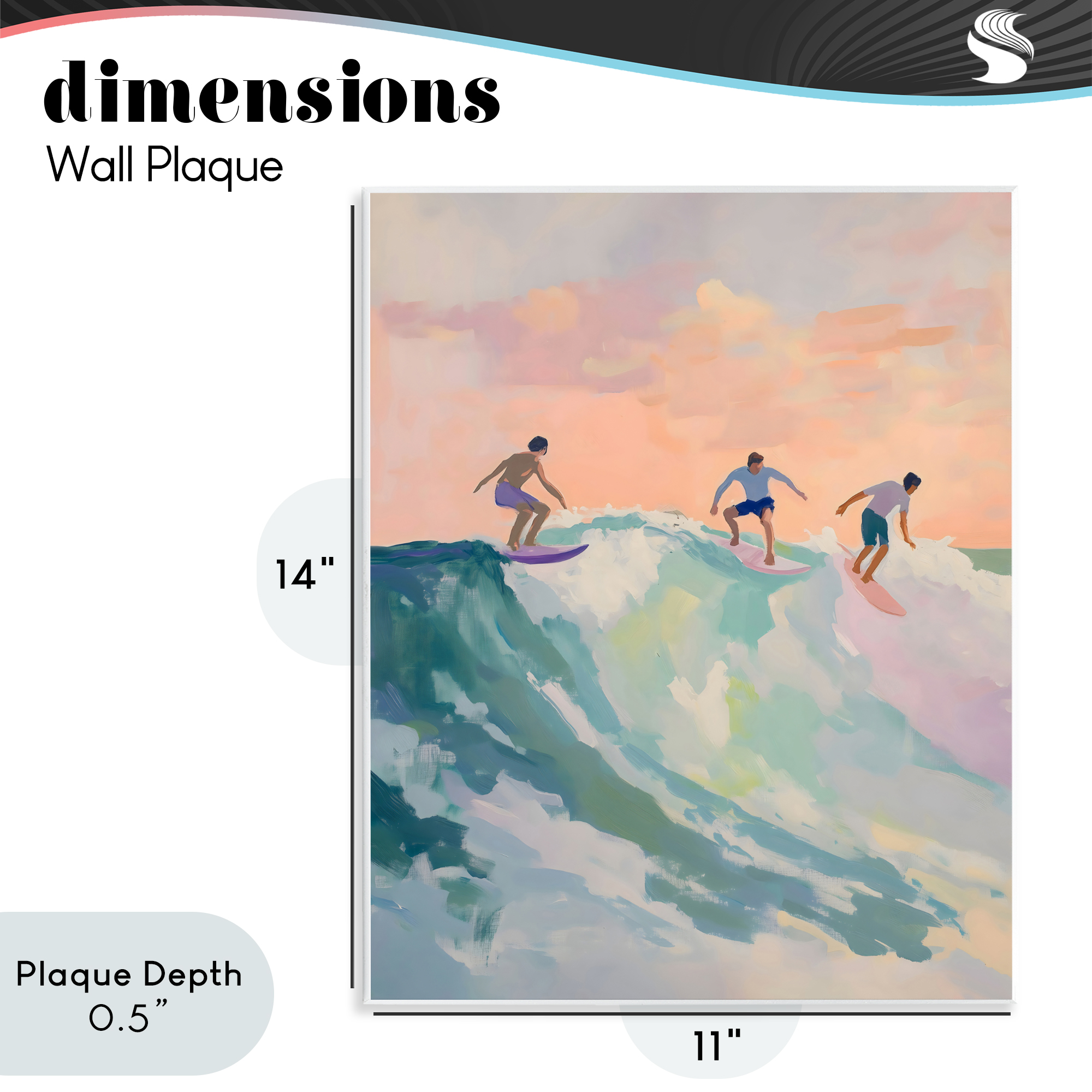 Stupell Industries Group of Surfers at Sunset Wall Plaque Art, design by The Prints Vibe