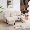 thumbnail image 4 of Resenkos Modern Upholstered Sofa with Reversible Sectional Chaise, Linen L-Shape Couch for Small Space, Beige, 4 of 9