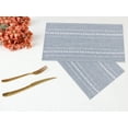 thumbnail image 5 of REGALWOVEN Rustic Placemats Set of 6 Cotton and Linen Placemats for Dining Table Decor Indoor Outdoor Kitchen Table Mat Blue 20*12in, 5 of 6