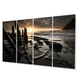 thumbnail image 2 of Designart "Beach Photo Oceanic flow I" Nautical & Beach Metal Wall Art Set, 2 of 5