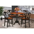thumbnail image 2 of East West Furniture Trenton 5-piece Counter Height Dining Set in Black/Cherry, 2 of 4