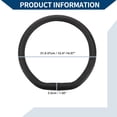 thumbnail image 4 of Unique Bargains Steering Wheel Cover Front for Car Vehicle Durable D Shape Nappa Leather 1 Pcs Black, 4 of 6