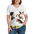 thumbnail image 4 of Calvin And Hobbes Women's Shirt V-Neck Breathable Short-Sleeve T-Shirt Casual Fashion Tee Soft & Trendy Blouse 5XL, 4 of 8