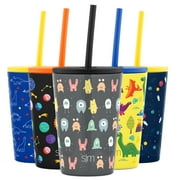 Simple Modern Kids Cup 12oz Classic Tumbler With Lid and Silicone Straw - Vacuum Insulated Stainless Steel For Toddlers Girls Boys Little Monsters