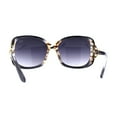 thumbnail image 2 of Womens Jewel Buckle Ribbon Hinge Butterfly Designer Sunglasses Slate Tortoise Smoke, 2 of 4