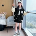 thumbnail image 3 of SGMVNU Boys Girls Lightweight Baseball Jacket Zip Up Bomber Jacket Thin Jackets Coat, Transitional Spring Fall Jacket Outerwear for Kids(Size 7-8 Years, nz1023_B-Black), 3 of 10