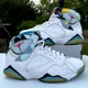 thumbnail image 1 of Ni - ke Ni - ke Air Jordan 7 Retro N7 White Ice Cube Blue Mens 12 744804-144 Sneakers, 1 of 5
