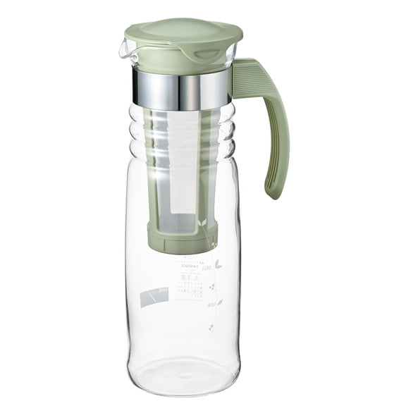 Hario "Mizudashi" Glass Cold Brew Tea Maker, 1200ml, Smoky Green