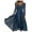 Blue, variant on Elegant Chiffon Lace Formal Dresses for Women V Neck Long Sleeved Patchwork Prom Long Dress Flowy Swing Wedding Guest Dresses Green S