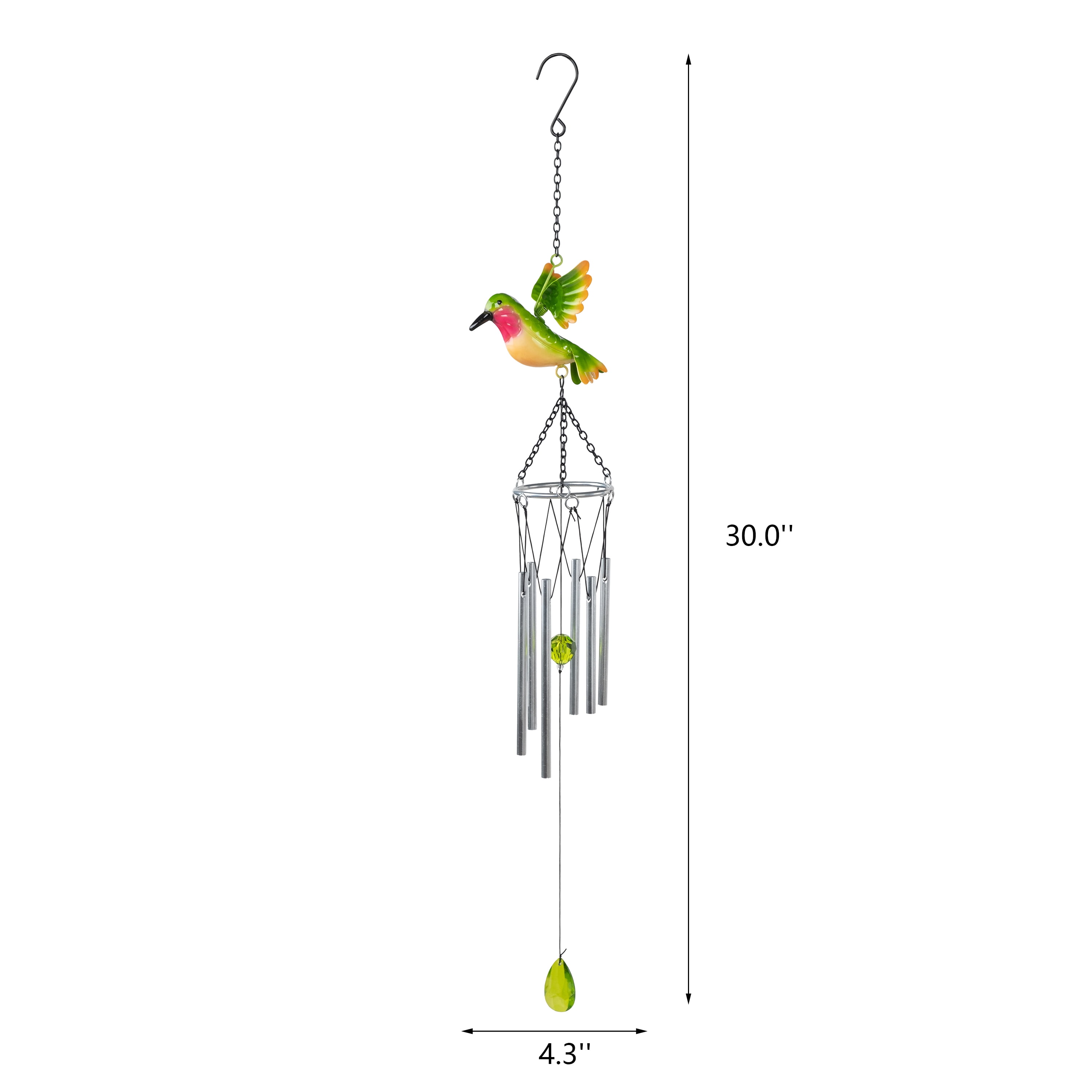 Mainstays Outdoor 30"H Hummingbird Metal Wind Chime, 0.26 lb weight