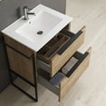 thumbnail image 2 of Eviva Marina 24" Natural Oak Bathroom Vanity with White Integrated Porcelain Sink, 2 of 2