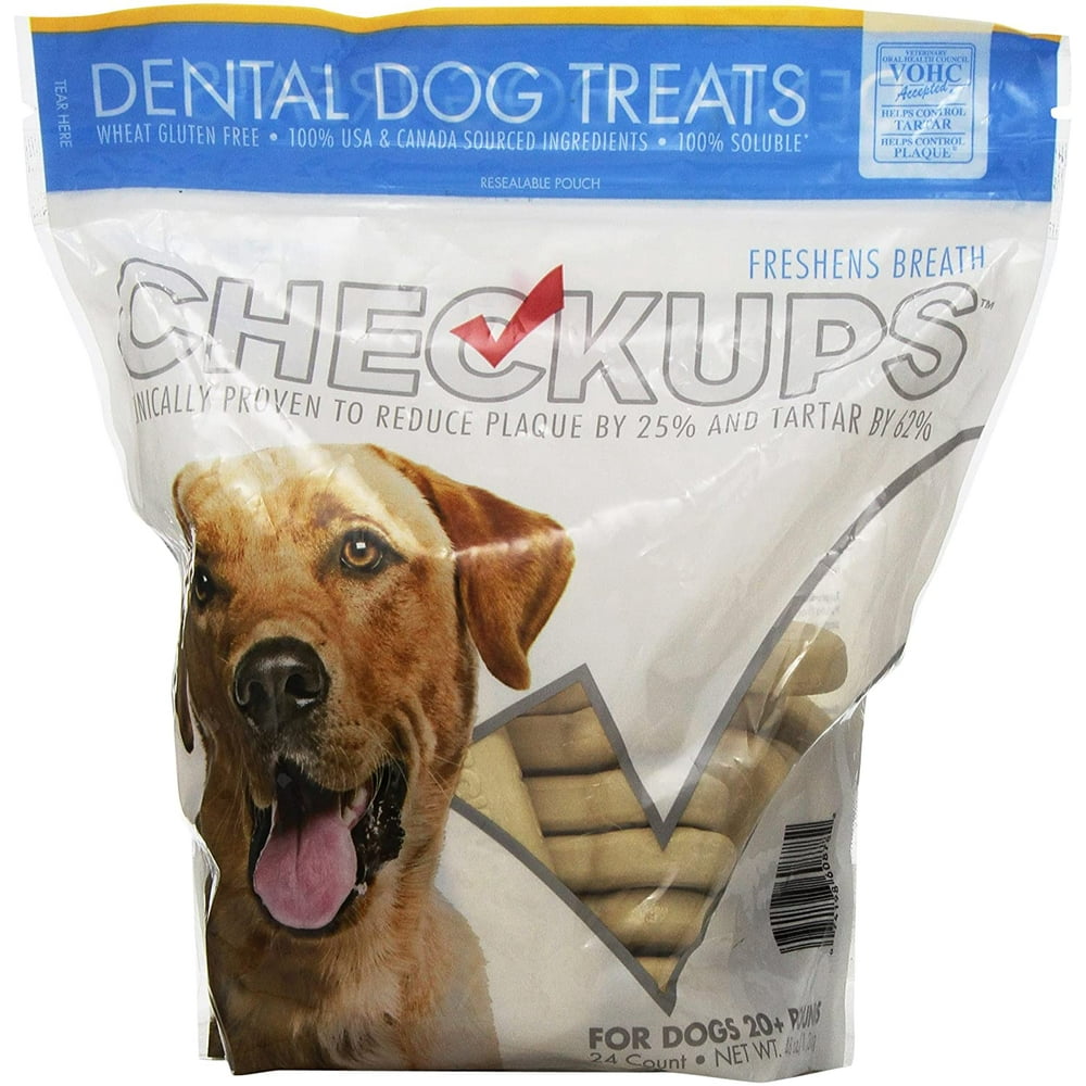 Checkups Dental Dog Treats, 24ct 48 oz. for dogs 20+ pounds