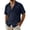 Navy, variant on Uwinwear Men's Casual Button Down Shirts Short Sleeve Textured Summer Beach Shirt Outdoor Lightweight Tops with Pocket,Yellow,L