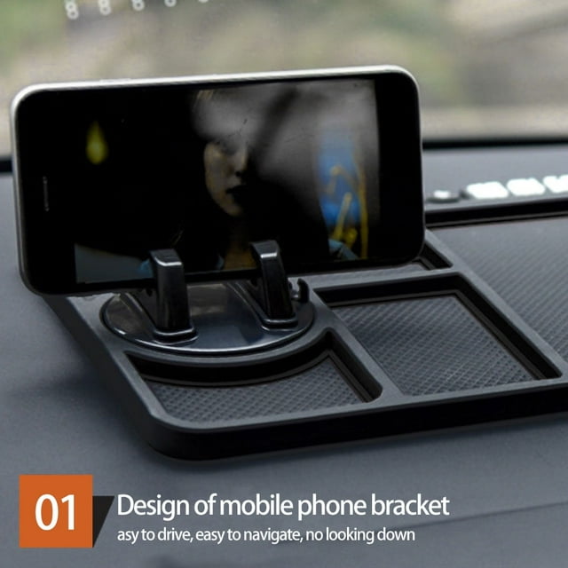 Car Dashboard Anti-Slip Mat Rubber Mount Holder Pad Mobile Stan for Keychains Sun Glasses Stand Navigation Cell Phone