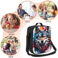 thumbnail image 5 of Logiee Tie-Dye Wolf Head Print Insulated Lunch Bag for Women/Men, Reusable Lunch Box for Office Work School Picnic Beach,Leakproof Freezable Cooler Bag with Shoulder Strap, 5 of 7