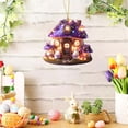 thumbnail image 5 of Beautynvta Easter Decoration, Exquisite 2D Acrylic Mushroom House Hanging Ornaments, Cute Bunny Decor, Personalized Easter Pendant for Tree, Car, Backpack Decor, 5 of 7