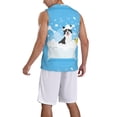 thumbnail image 5 of Gaeub Collie in Bathtub Men's Mesh Basketball Jersey, Quick-Drying Sleeveless Top S-4XL, Loose Muscle Tank Top -XX-Large, 5 of 9