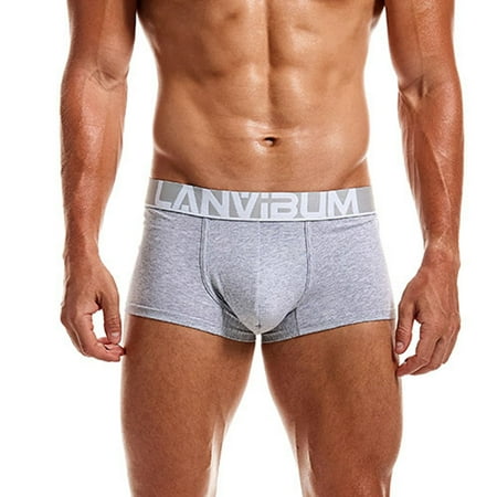 

DORKASM Men Underwear Boxer Briefs Pack Mesh Breathable Cotton Soft Comfortable Mens Trunk Underwear In Clothing Underwear for Men Gray M
