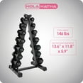 thumbnail image 2 of HolaHatha 146 Pound Neoprene Dumbbell Full Body Weight Set with Storage Rack, 2 of 9