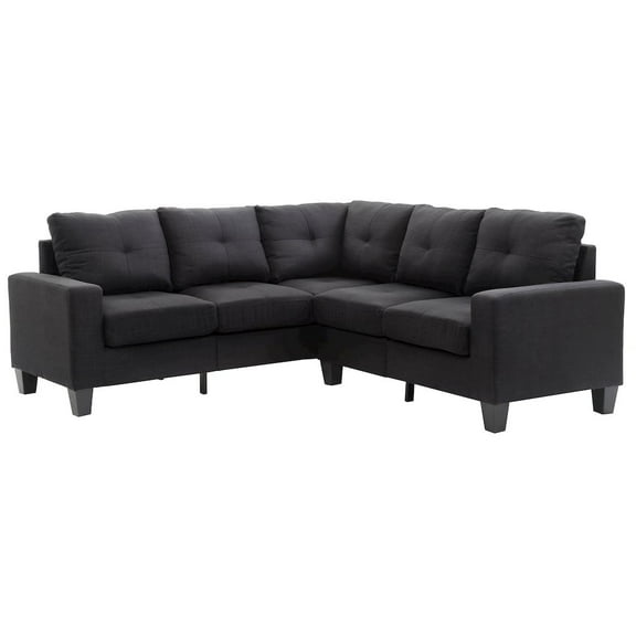 Glory Furniture Newbury Sectional in Black Color