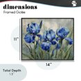 thumbnail image 4 of Stupell Industries French Country Drawn Blue Iris Flowers Black Framed Giclee Art, 14 x 11, by Franklyn Gregory, 4 of 8
