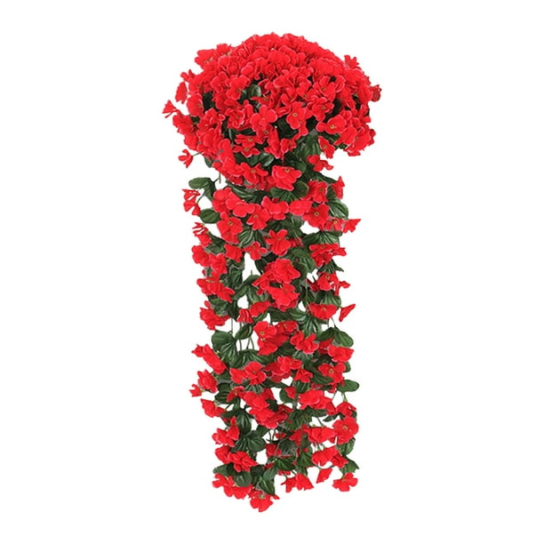 Plantas Artificiales para la Decoración Del Hogar Flor Colgante Violeta de Interior Color Artificial 5 Simulación de Seda Violeta Flor Colgante Imitación de Planta Violeta Colgante Orquídea Artificial