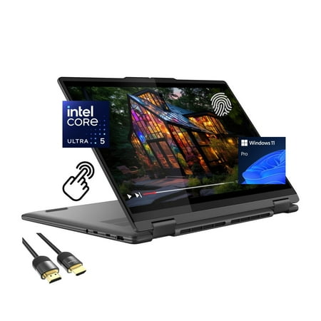 Lenovo Yoga 7 2-in-1 Laptop, 14" WUXGA Touchscreen Display, Core Ultra 5 125U (Up to 4.3 GHz), 16GB DDR5, 512GB PCIe 4.0, Backlit KB, FP Reader, TB 4, WiFi 6E, Webcam, HDMI, Mytrix HDMI, Win 11 Pro