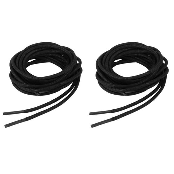 2 Pair Waxed Round Dress Shoe Laces for Mens Dress Shoes
