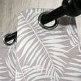 thumbnail image 3 of Ambesonne Leaves Grommet Curtain, Warm Taupe Leaf Botanical, 50"x63", Warm Taupe White, 3 of 5