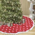 thumbnail image 3 of Falda para árbol de Navidad, falda para árbol de Navidad de 110cm con ciervo copo de nieve para decoraciones para fiestas navideñas, 3 of 5