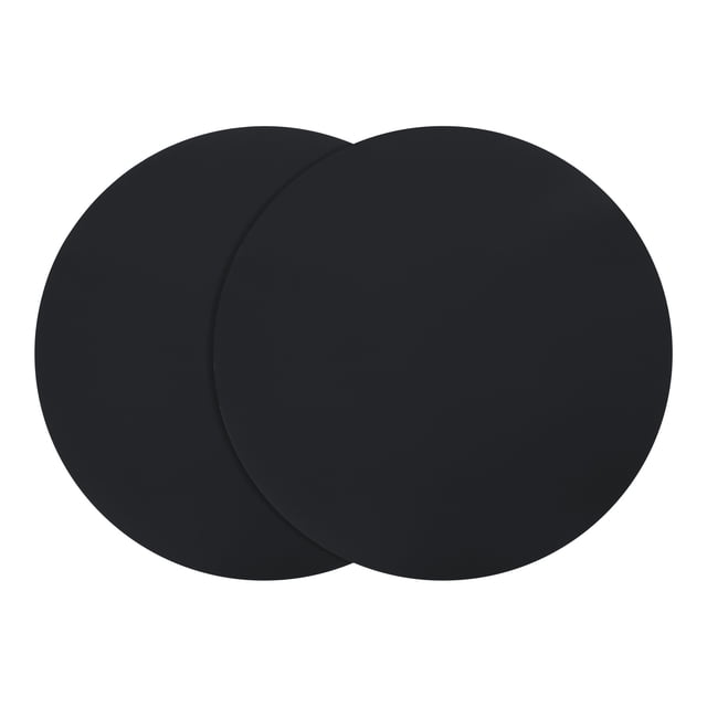 2 piezas de tapete de silicona para microondas, tapete resistente al calor de 12 pulgadas, almohadilla multiusos (negra)