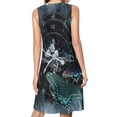 thumbnail image 2 of butterfly clock Spring Summer Dresses for Women Fashion T-shirt Dress Casual Sleeveless Loose Sundress with Pockets, 2 of 5