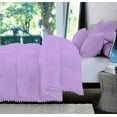 thumbnail image 2 of D.N.G. BEDDINGS Luxurious 1 Piece Pom Pom Half Pinch Pleated Comforter, 800 Thread Count, 100% Egyptian Cotton, White Vintage Pom-Pom Fringe Super Soft (Oversized Super King Size Solid Lilac Color), 2 of 4