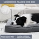 thumbnail image 3 of NUPIDA Cama para perro, impermeable, de lujo, con funda extraíble, lavable, antideslizante, para mascotas, tamaño grande, mediano, jumbo, perros pequeños, 35 x 22 pulgadas, color gris, 3 of 5