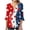 Red, White, and Blue, variant on Lorytime 4th of July Outfits for Women Patriotic Graphic Tops Red White and Blue Wear 3/4 Sleeve Holidays Clothes S