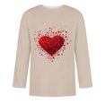 thumbnail image 4 of cfhntfmh Valentine's Day Shirts for Men Hearted Printed 3/4 Sleeve Tops Big and Talls Crewneck Casual T Shirts, 4 of 4