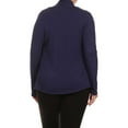 thumbnail image 4 of FashionStream Casual Long Sleeve Draped Open Cardigan, Women's Plus, 4 of 5