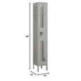 thumbnail image 4 of Vented Metal Locker - Single Tier - 1 Wide - 6 Feet High - 12 Inched Deep - Gray - Assembled, 4 of 4