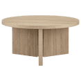 thumbnail image 1 of Bouclair Table Basse Ronde en Bois Taupe, 1 of 10