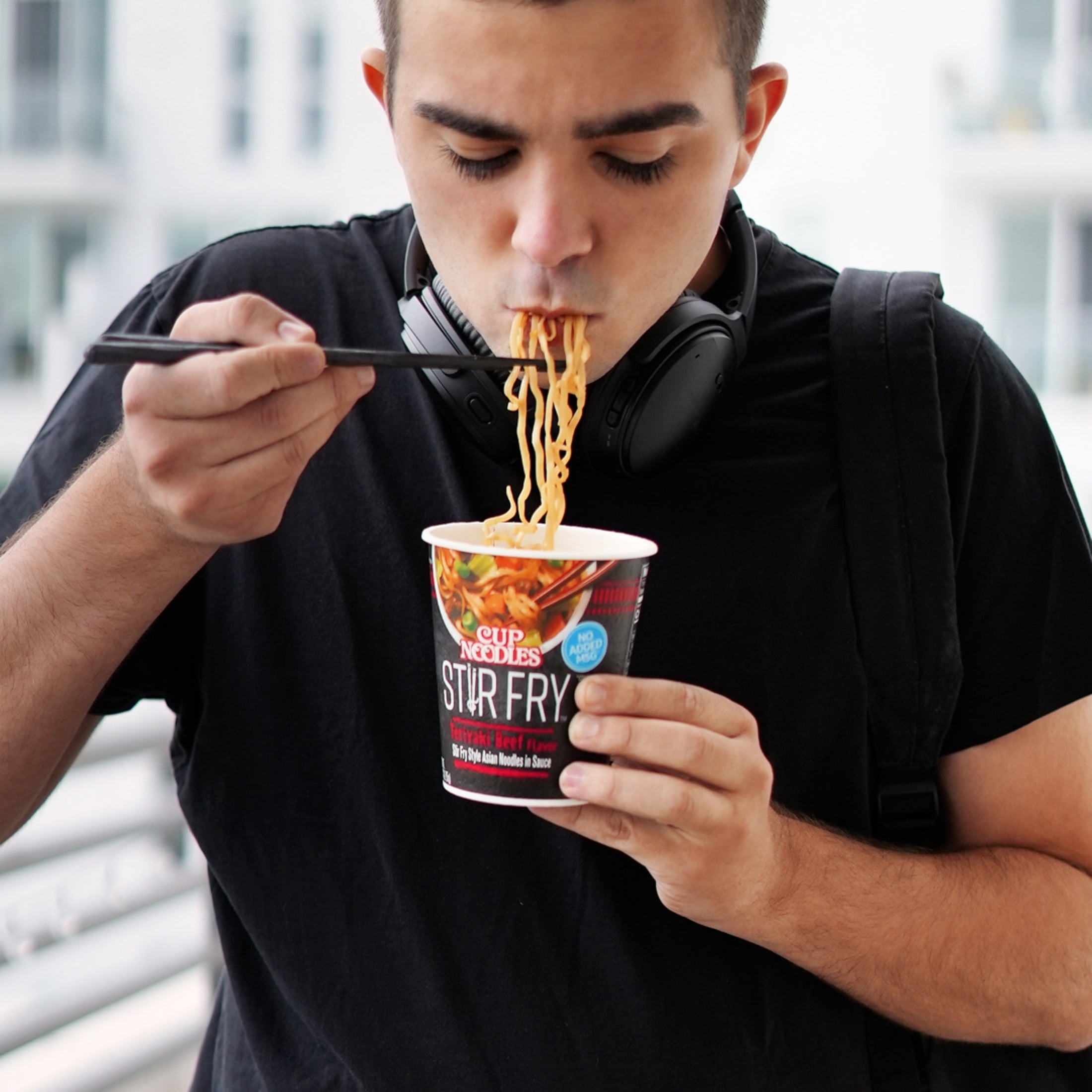 (6 pack) Nissin Foods Cup Noodles Stir Fry Ramen Noodles, Teriyaki Beef Flavor, 3.0 oz Cup, Shelf-Stable