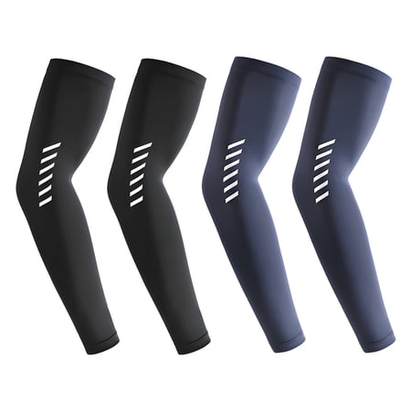 TELOLY 2026 New 2Pairs Arm Sleeves,Soft Comfort UPF50+ Nylon Mangas Para El Sol Para Hombre,UV Resistance 16.5" Arm Sleeves for Men,Multicolor1