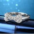 thumbnail image 4 of Sterling Silver Bow Knot Ring for Women with Cubic Zirconia Anniversary Ring Open Bow Design Polished Ring Accented with Sparkling CZ Stones Fine Jewelry, 4 of 5