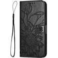 thumbnail image 3 of Wallet Case for Motorola Moto G Power 5G 2023 Case with Card Holder,Sunflower Pattern Leather Phone Case with Kickstand Magnetic Shockproof Cover for Moto G Power 5G 2023 Black Sunflower, 3 of 16