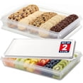 thumbnail image 4 of SIGNORA WARE Deli Meat Containers with Lids Set of 2 Airtight Stackable White, 4 of 8