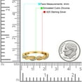 thumbnail image 4 of Yellow Tone, Simulated Cubic Zirconia Size-6 Half Eternity Rope Ring Wedding Engagement Band 925 Sterling Silver, 4 of 7
