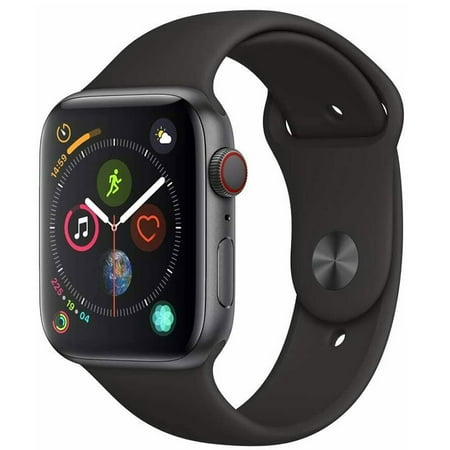 Used Apple Watch Series 5 44mm GPS + Cellular Unlocked - Space Gray Aluminum Case - Black Sport Band (2019) - Scratch and Dent