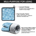 thumbnail image 7 of Blue Dog Paw Footprint Kitchen Oven Mitt and Pot Holder Sets 2 Pcs for Baking, Cooking and Grilling, Heat Resistant Up To 392 °F, 7 of 7