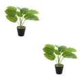 thumbnail image 3 of Wosthever Plantas falsas en macetas de tortuga, hojas artificiales de bajo mantenimiento para oficina en el hogar, amigable con la piel Type4 NO4, 3 of 6